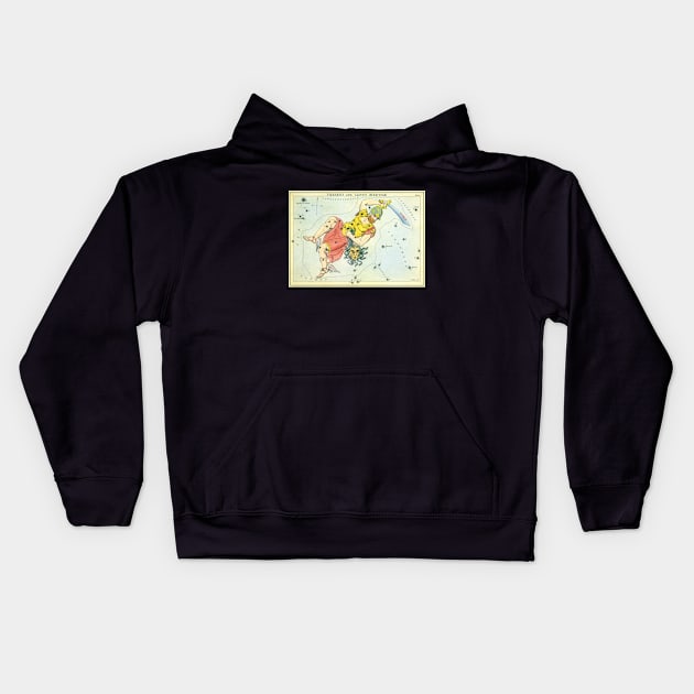 Constellations of Perseus and Caput Medusae from Urania's Mirror Kids Hoodie by MasterpieceCafe